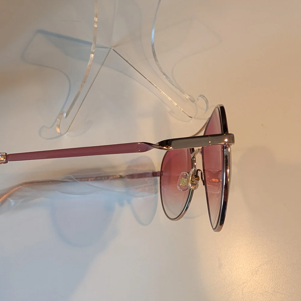 Kate Spade Pink Jochelle Pink-Tinted Sunglasses with Gold Accents